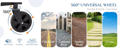 Outdoor Foldable Garden & Beach Cart – Large Capacity Utility Wagon for Shopping, Sports, Camping