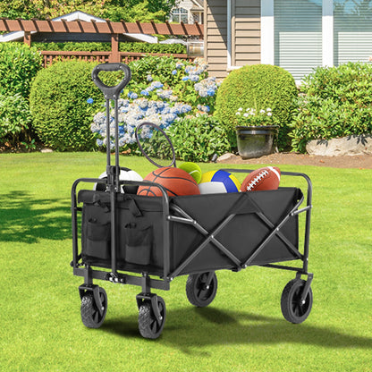 Outdoor Foldable Garden & Beach Cart – Large Capacity Utility Wagon for Shopping, Sports, Camping