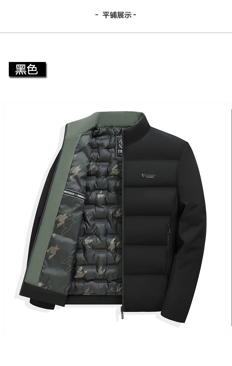 Top Grade Men's Winter Short Parka Jacket Windbreaker Coats Bubble Puffer 2025 New Casual Fashion Quilted Outerwear