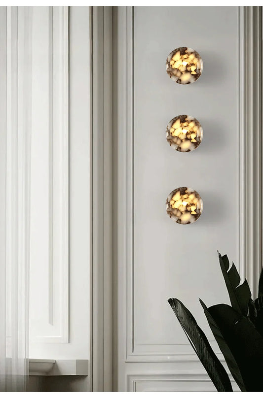 Cylindrical Marble Wall Lamp – Luxury LED