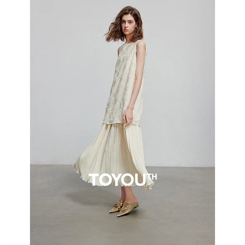 TOYOUTH Women Dress 2025 Summer New Elegant Dress 8529054