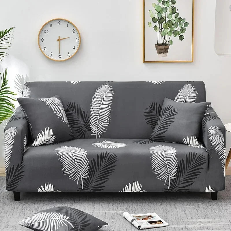 Stretch Printed Sofa Cover – All-Season Polyester Fit for Multiple Sofa Types