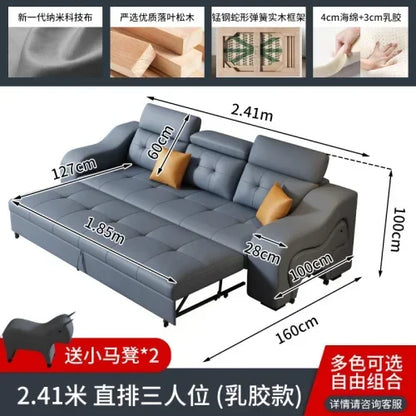 Simple Waterproof Fancy Sofas Beds Stretch Storage Modern Salon Living Room Sofas Bed Folding Nordic Divano Letto Home Furniture