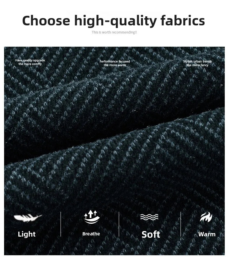 Top Quality Thick Fleece-Lined Warm Men Fashion Brand Autum Winter Knit Pullover Designer Sweater Korean Woolen Casual Jumper