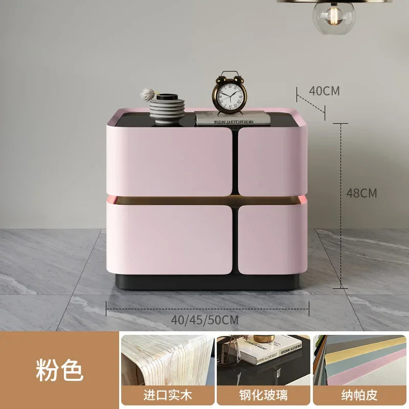 Wood Minimalist Nightstand Table Modern White Drawers Bedroom Nightstand Table Nordic Small Mesa De Noche Home Furniture