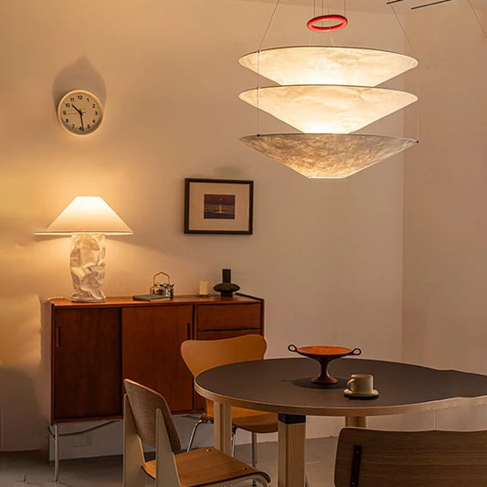 Scandinavian Tyvek Paper Pendant Lamp.
