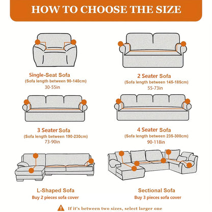 Stretch Printed Sofa Cover – All-Season Polyester Fit for Multiple Sofa Types