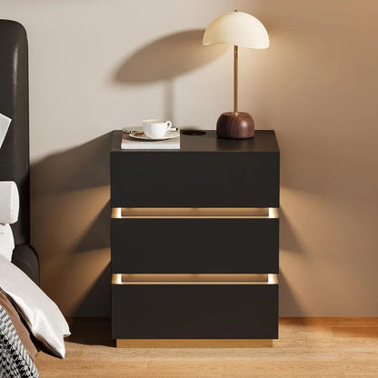 Smart Nightstand with Wireless Charging & LED Light.