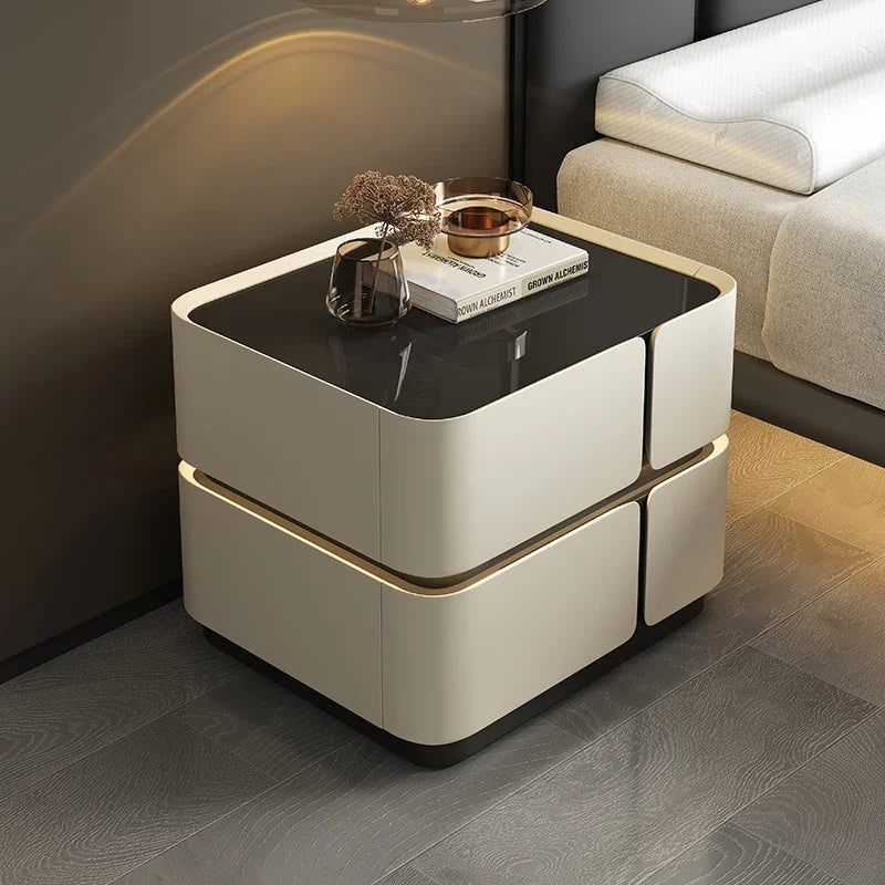 Wood Minimalist Nightstand Table Modern White Drawers Bedroom Nightstand Table Nordic Small Mesa De Noche Home Furniture