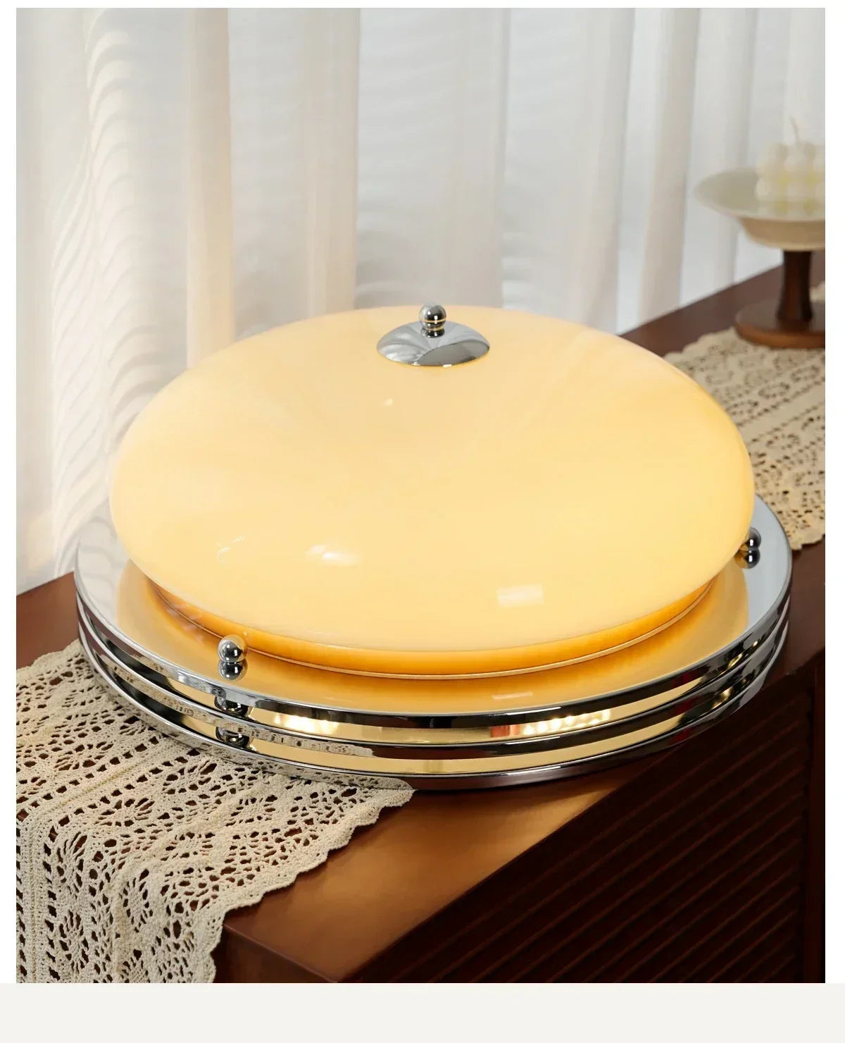 Modern Bauhaus Glass Ceiling Lamp – French Art Deco Home Lighting