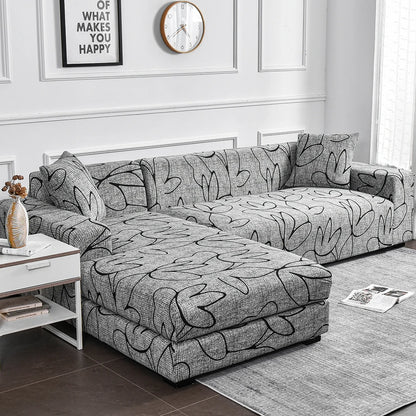 Stretch Printed Sofa Cover – All-Season Polyester Fit for Multiple Sofa Types