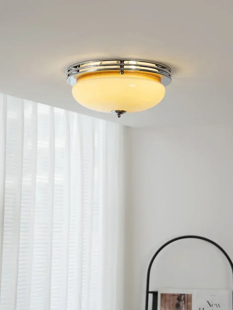Modern Bauhaus Glass Ceiling Lamp – French Art Deco Home Lighting