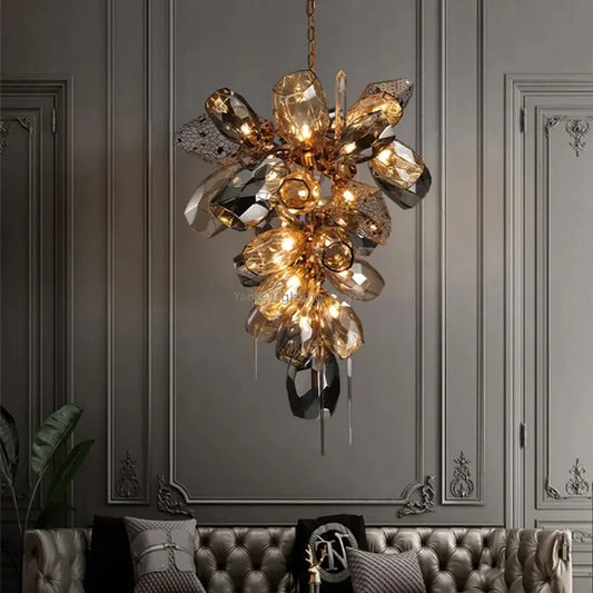 Modern Luxury Stainless Steel LED Suspension Chandelier for Living Room, Bedroom, and Hallway – Indoor Pendant Light with Free Bulb.