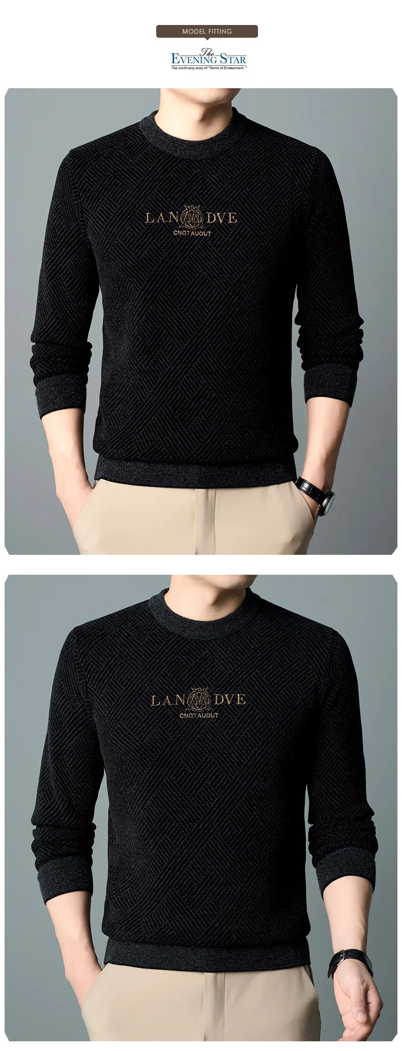 Top Quality Thick Fleece-Lined Warm Men Fashion Brand Autum Winter Knit Pullover Designer Sweater Korean Woolen Casual Jumper