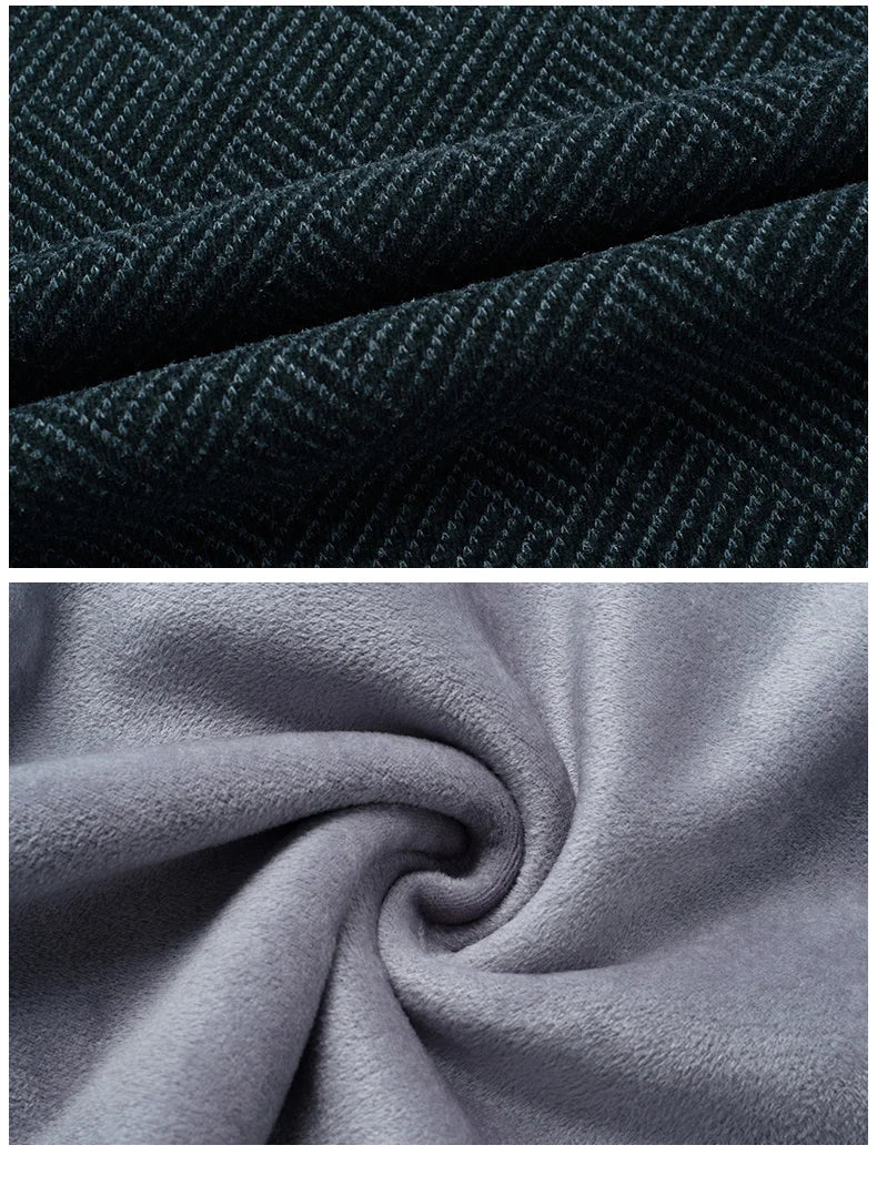 Top Quality Thick Fleece-Lined Warm Men Fashion Brand Autum Winter Knit Pullover Designer Sweater Korean Woolen Casual Jumper