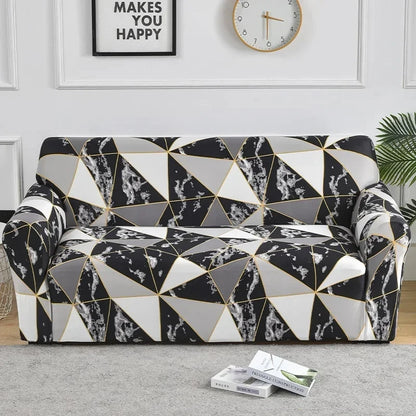 Stretch Printed Sofa Cover – All-Season Polyester Fit for Multiple Sofa Types