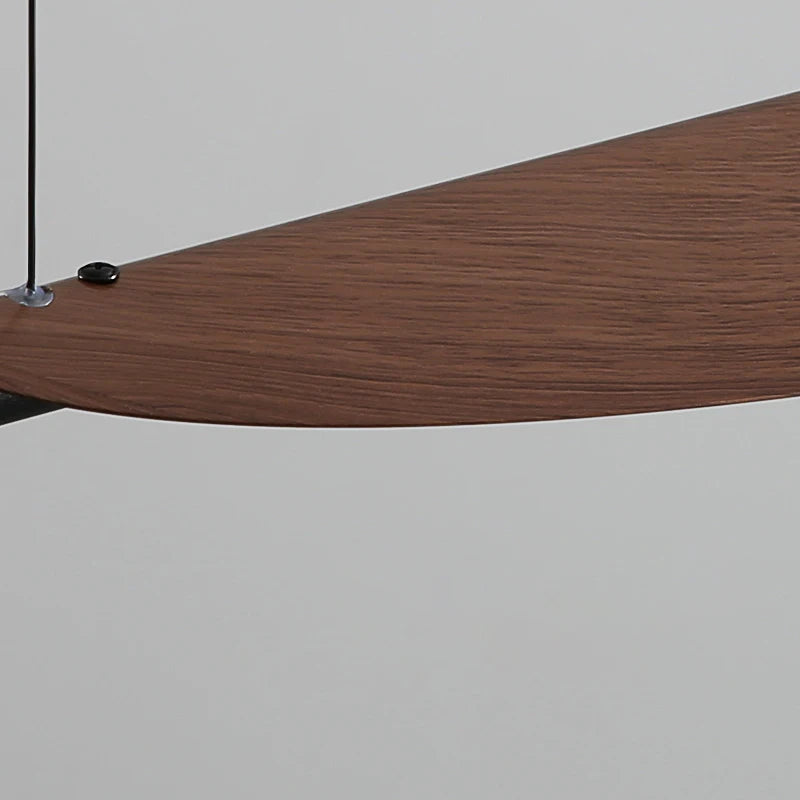 Wabi Sabi Retro Leaf Pendant Light – Minimalist Strip Chandelier for Dining