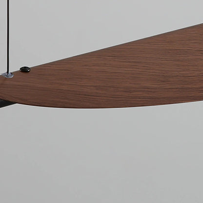 Wabi Sabi Retro Leaf Pendant Light – Minimalist Strip Chandelier for Dining