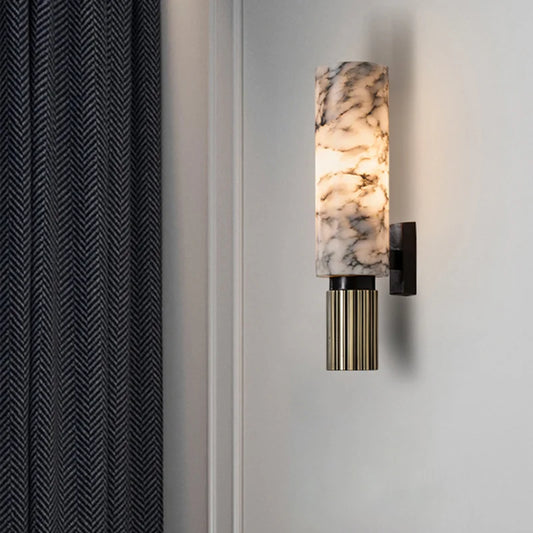 Modern Marble Wall Lamp – Luxury LED Sconce for Bedroom & Living Room