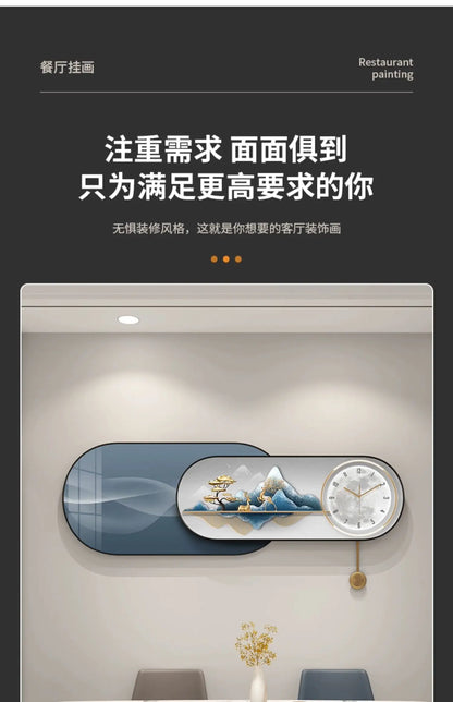 Hands Silent Wall Clocks Minimalist Restaurant Nordic Pendulum Wall Watch Luxury Art Mural Digital Reloj De Pared Home Decor