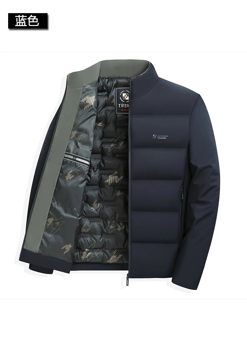 Top Grade Men's Winter Short Parka Jacket Windbreaker Coats Bubble Puffer 2025 New Casual Fashion Quilted Outerwear