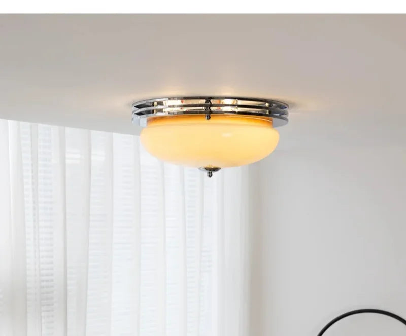 Modern Bauhaus Glass Ceiling Lamp – French Art Deco Home Lighting