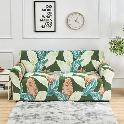 Stretch Printed Sofa Cover – All-Season Polyester Fit for Multiple Sofa Types