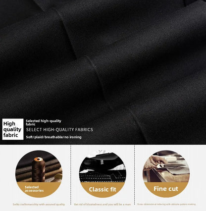 Top Grade Wrinkle Free New Brand Fashion Suit Pant Business Office Trousers For Men Dress Pants Straight Trousers Men's Clothing