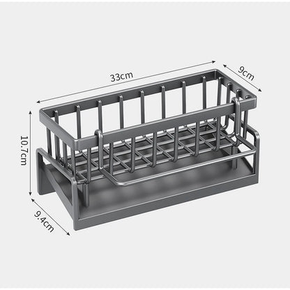 Kitchen Sink Drain Rack Organizer Abs Plastic Self-draining Sink Shelf Soap Sponge Holder Dishcloth Towel Rack Filter Basket