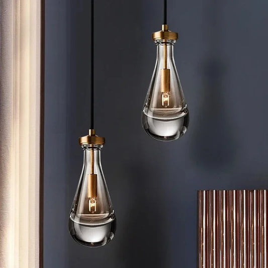 Modern Glass Pendant Light – Luxury Brass Hanging Lamp for Kitchen, Dining & Living Room
