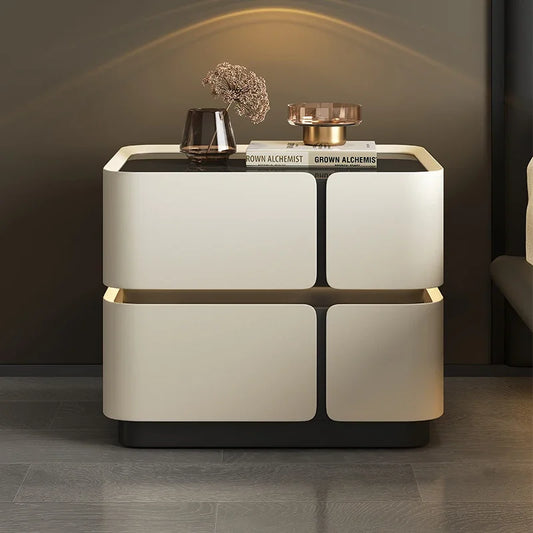 Wood Minimalist Nightstand Table Modern White Drawers Bedroom Nightstand Table Nordic Small Mesa De Noche Home Furniture