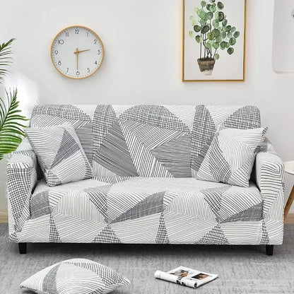 Stretch Printed Sofa Cover – All-Season Polyester Fit for Multiple Sofa Types