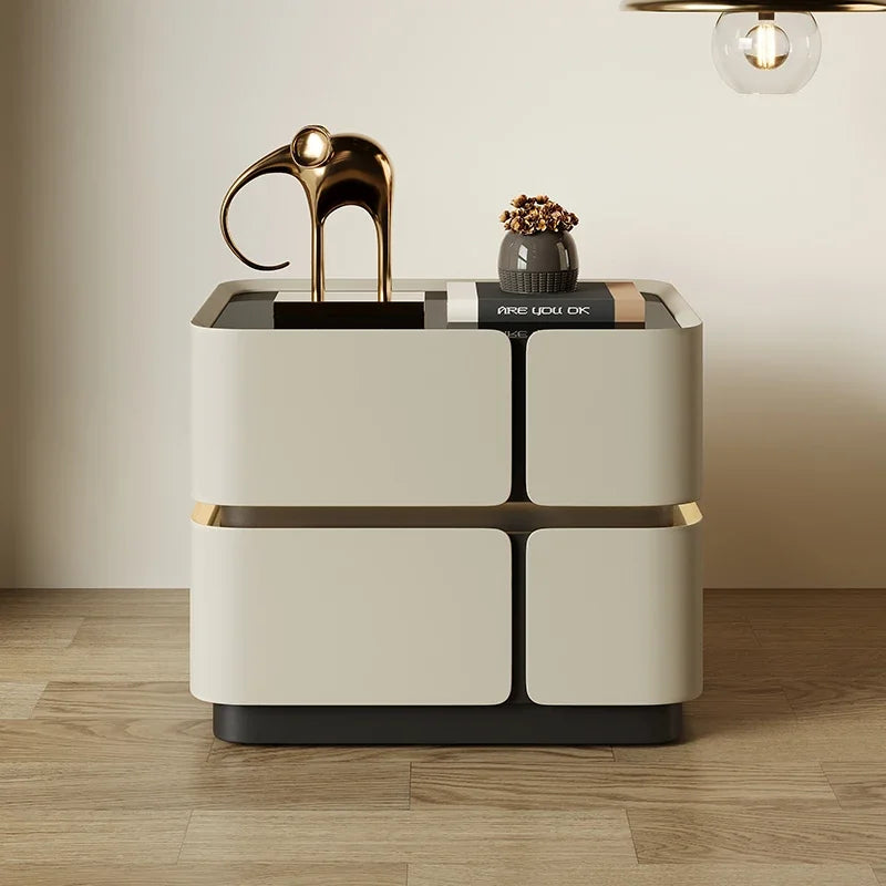 Wood Minimalist Nightstand Table Modern White Drawers Bedroom Nightstand Table Nordic Small Mesa De Noche Home Furniture