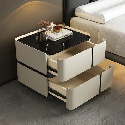 Wood Minimalist Nightstand Table Modern White Drawers Bedroom Nightstand Table Nordic Small Mesa De Noche Home Furniture