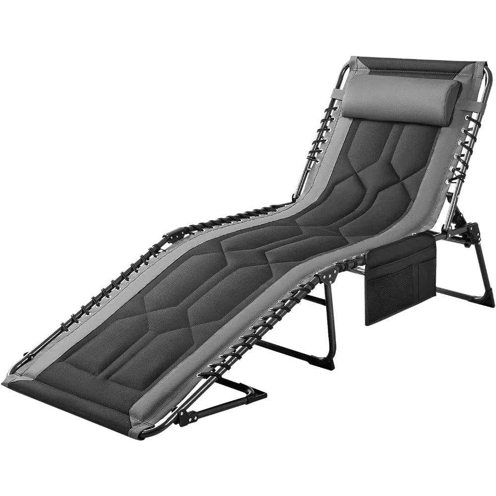 Folding Chaise Lounge Outdoor Portable Chair.