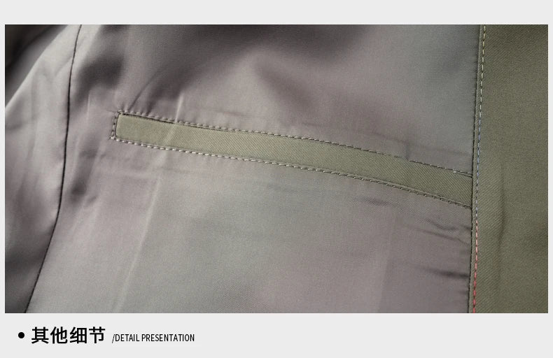 High End Anti Wrinkle New Brand Business Casual Fashion Slim Fit Trench Coats Spring Autumn Overcoat Long Jacket Outercoat