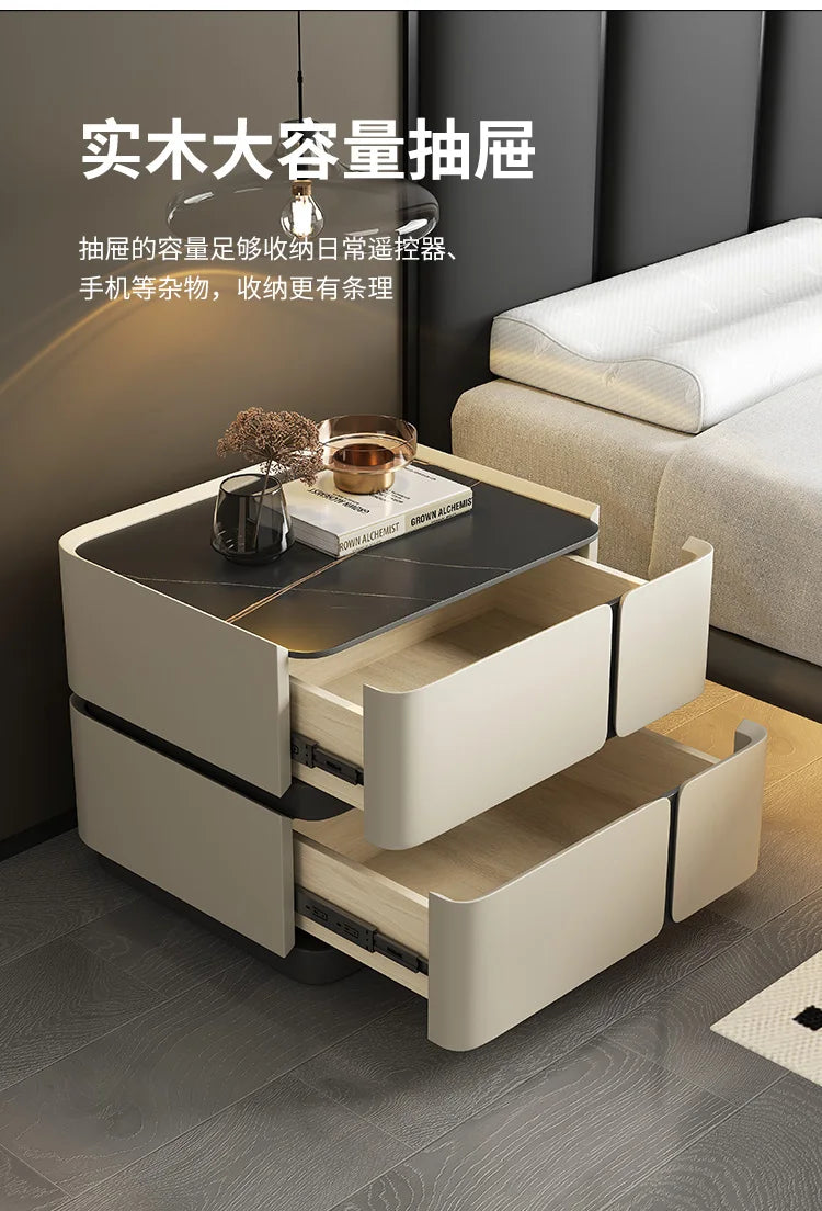 Wood Minimalist Nightstand Table Modern White Drawers Bedroom Nightstand Table Nordic Small Mesa De Noche Home Furniture