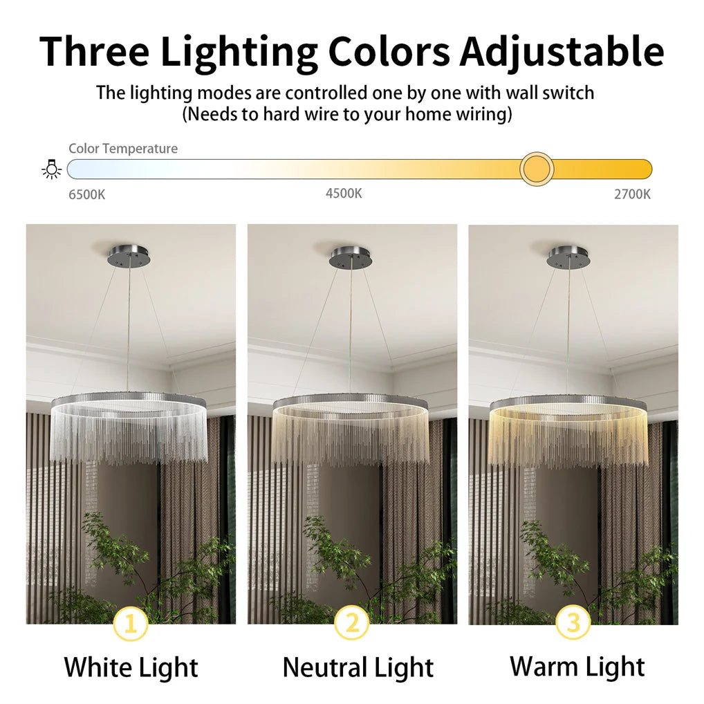 Lighting fixture with adjustable color temperature options shown on a white background