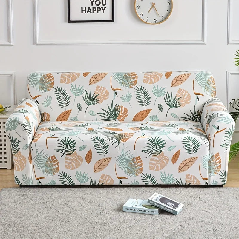 Stretch Printed Sofa Cover – All-Season Polyester Fit for Multiple Sofa Types