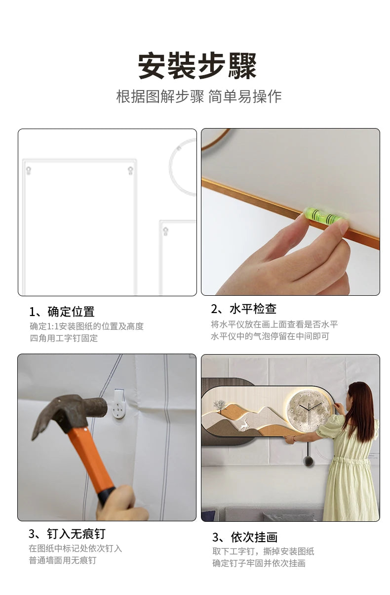 Hands Silent Wall Clocks Minimalist Restaurant Nordic Pendulum Wall Watch Luxury Art Mural Digital Reloj De Pared Home Decor