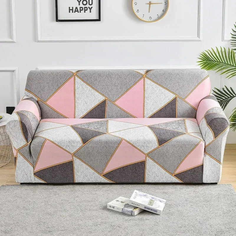 Stretch Printed Sofa Cover – All-Season Polyester Fit for Multiple Sofa Types
