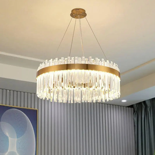 Luxury Gold Crystal Chandelier Pendant Light for Living Room Dining Table Kitchen Ceiling Decor.