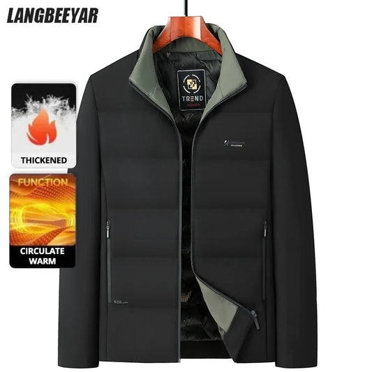 Top Grade Men's Winter Short Parka Jacket Windbreaker Coats Bubble Puffer 2025 New Casual Fashion Quilted Outerwear