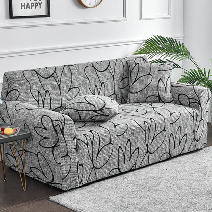 Stretch Printed Sofa Cover – All-Season Polyester Fit for Multiple Sofa Types