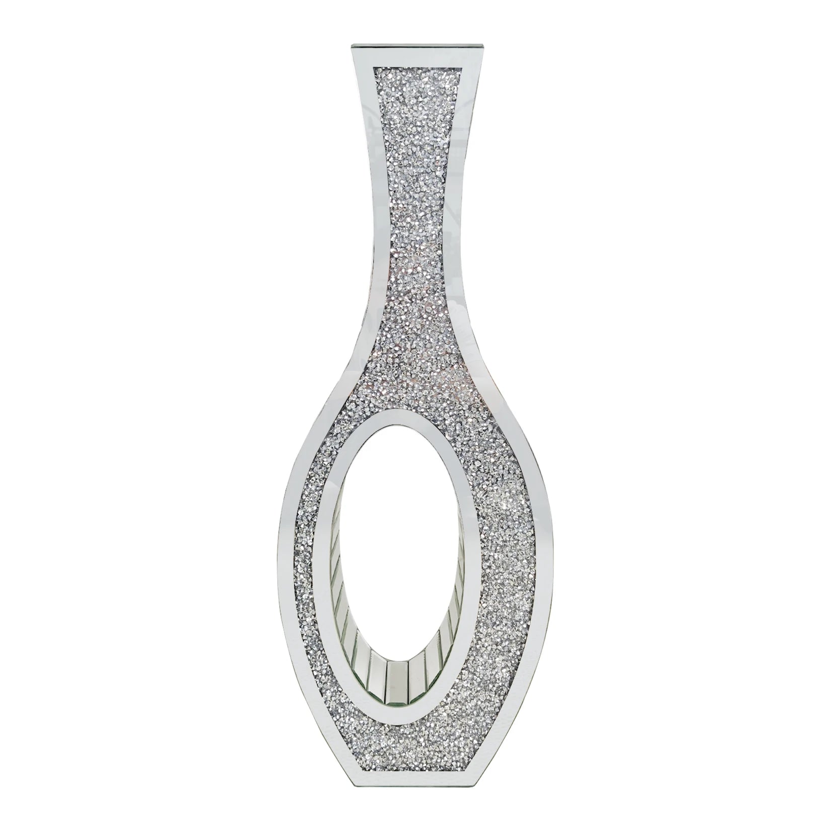 Decorative silver wall piece with textured design on a white background