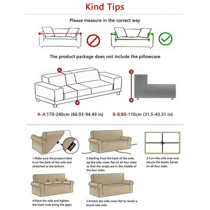 Stretch Printed Sofa Cover – All-Season Polyester Fit for Multiple Sofa Types