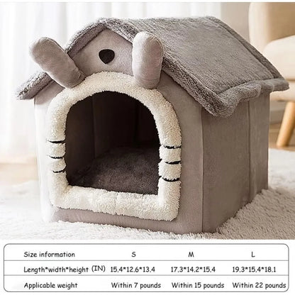 Dog Houses Soft Indoor Enclosed Tent Huts Warm Cave Dog Kennel House Type Winter Warm Small Dog Teddy Four Seasons Universal Rem