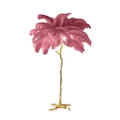 Nordic Feather Floor Lamp Luxury LED Standing Light for Internet Celebrity Ostrich Ins Live Broadcast Room Bedroom Home Decor