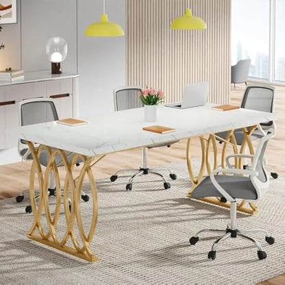 Executive Large Modern Office Desk – Conference & Home Office Table.