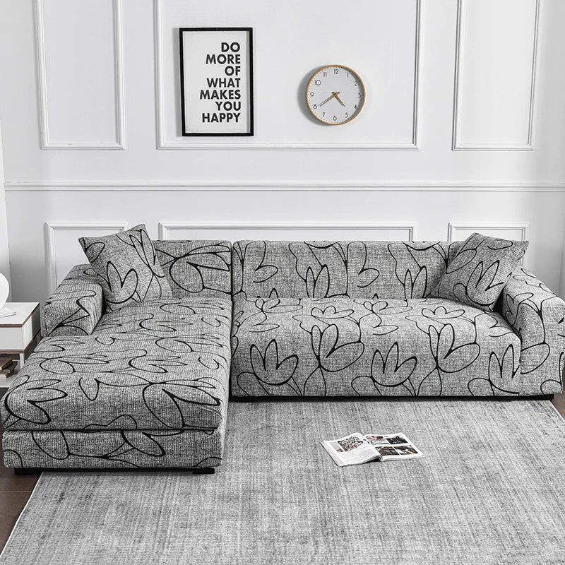 Stretch Printed Sofa Cover – All-Season Polyester Fit for Multiple Sofa Types
